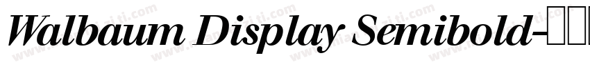 Walbaum Display Semibold字体转换